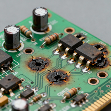 Help, de soldeereilandjes laten los van de printplaat.